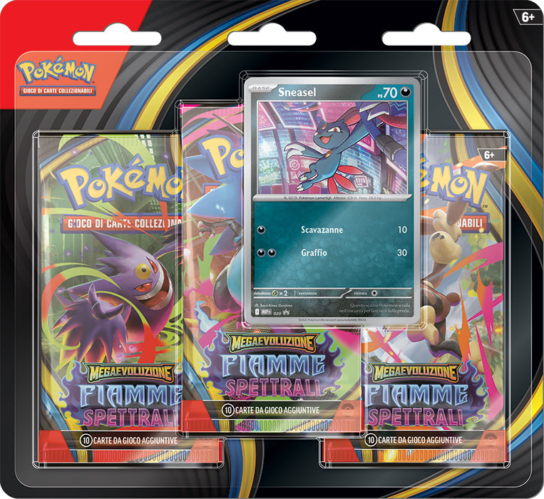 Megaevoluzione: Fiamme Spettrali - 3 Pack Blister - Sneasel (ITA)
